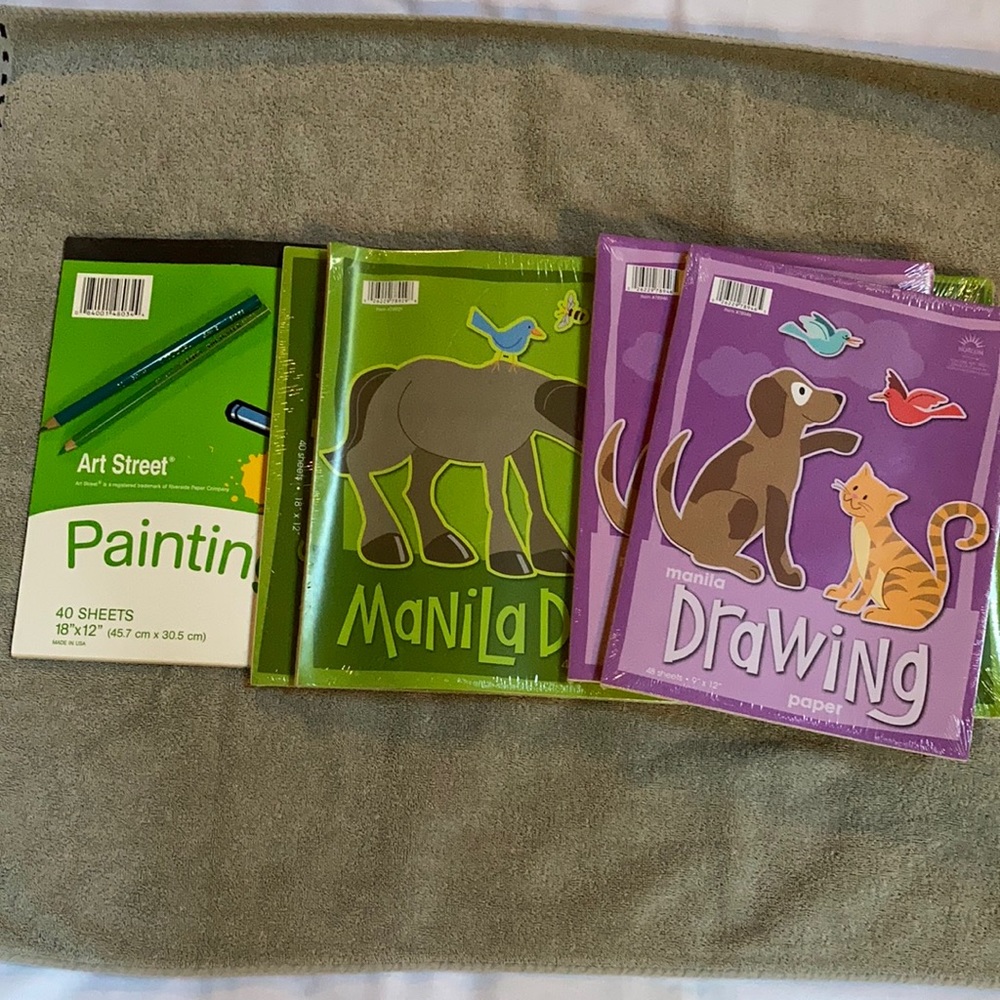 Art Bundle 1-Drawing & Painting paper w/pencils
